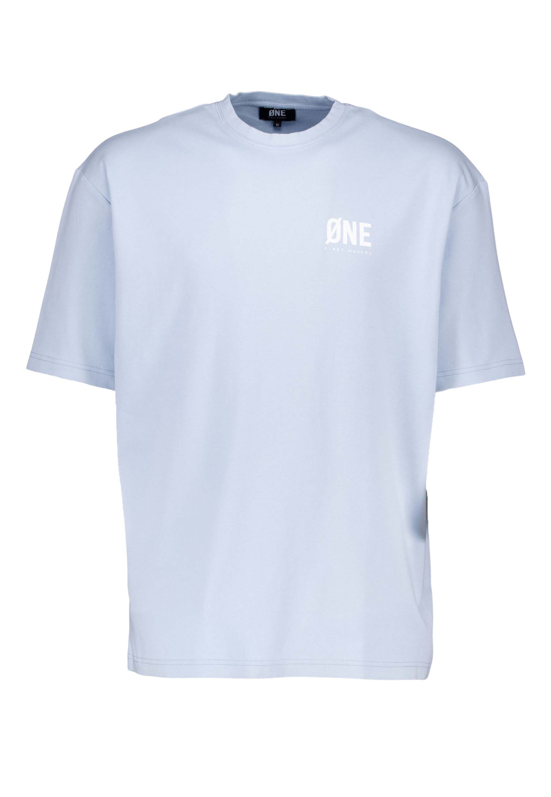 One First Movers t-shirts lichtblauw Heren maat S