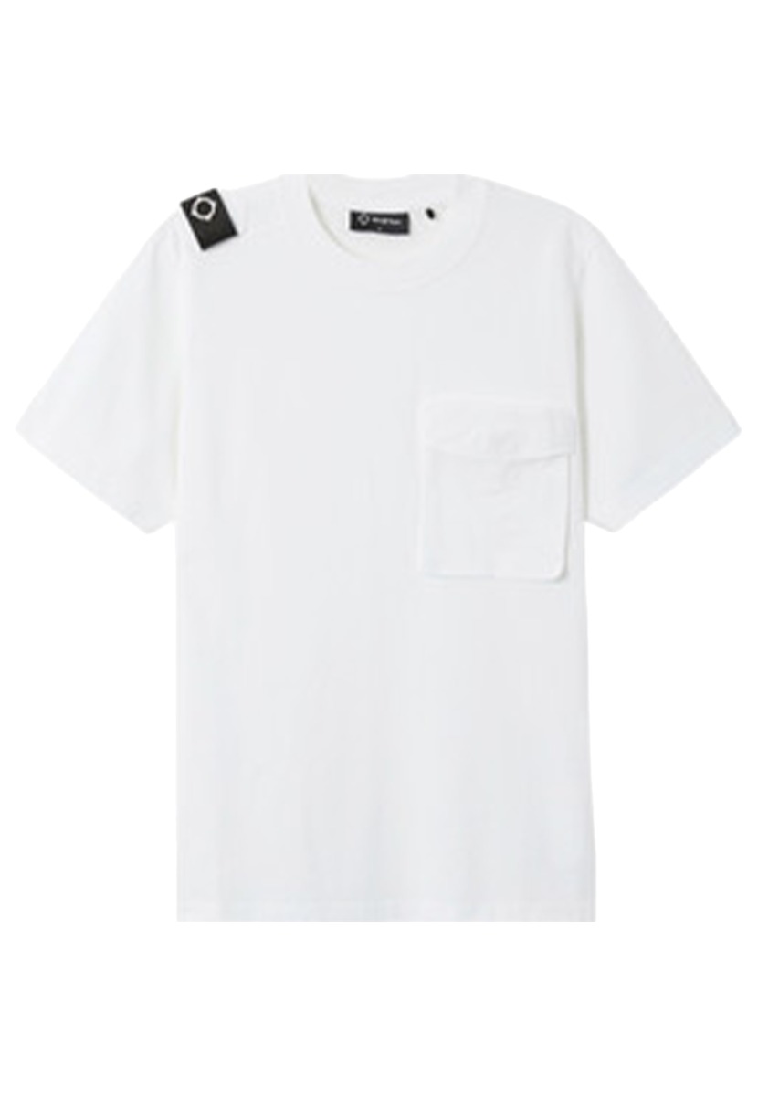 Mastrum Ss cargo pocket tee t-shirts wit Heren maat M