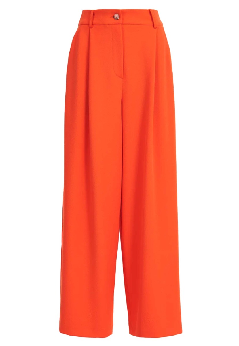 Essentiel Antwerp Employ pleated leg pantalons oranje Dames maat 36