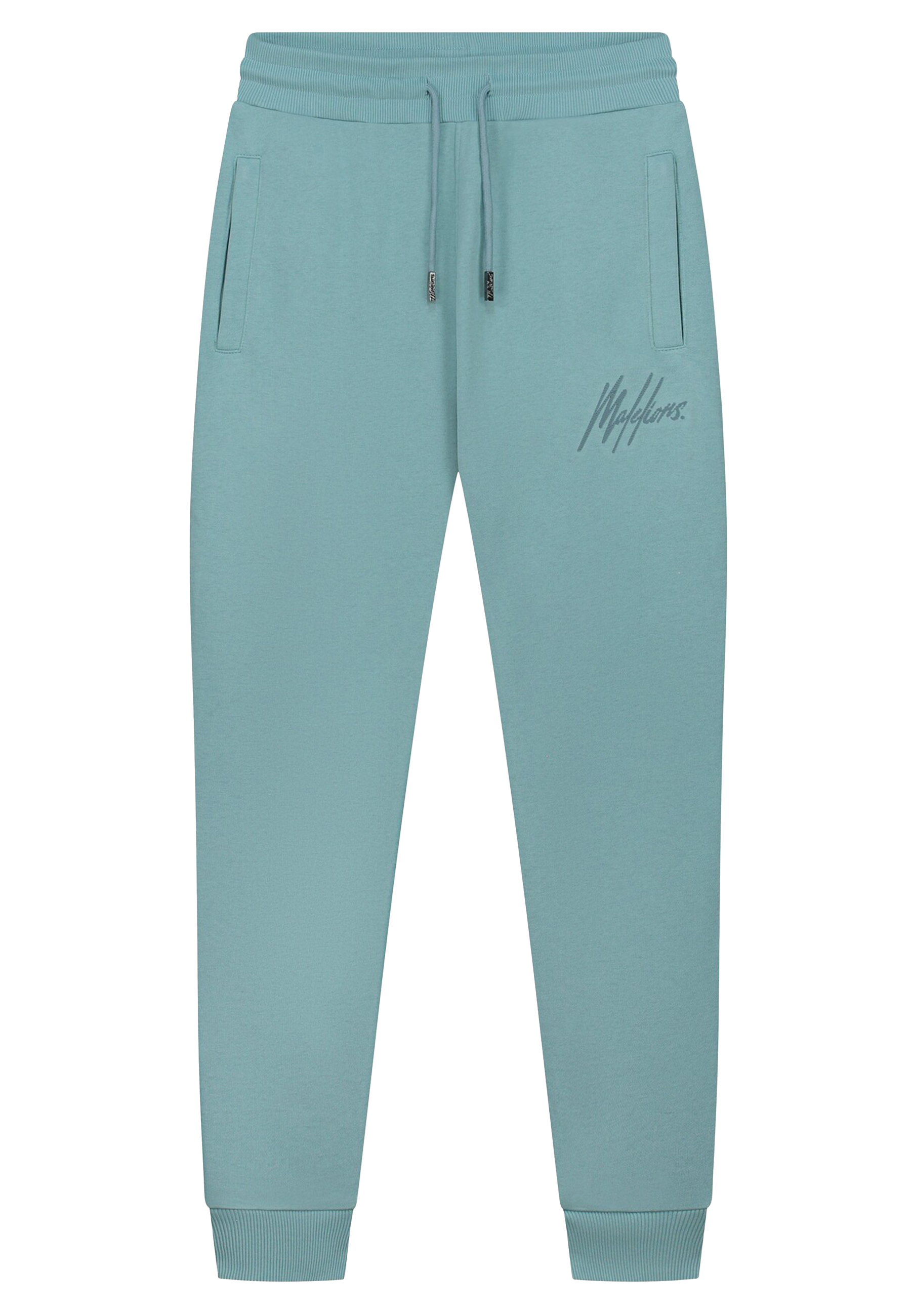 Malelions Broek Blauw Katoen maat XL Striped signature joggings broeken blauw