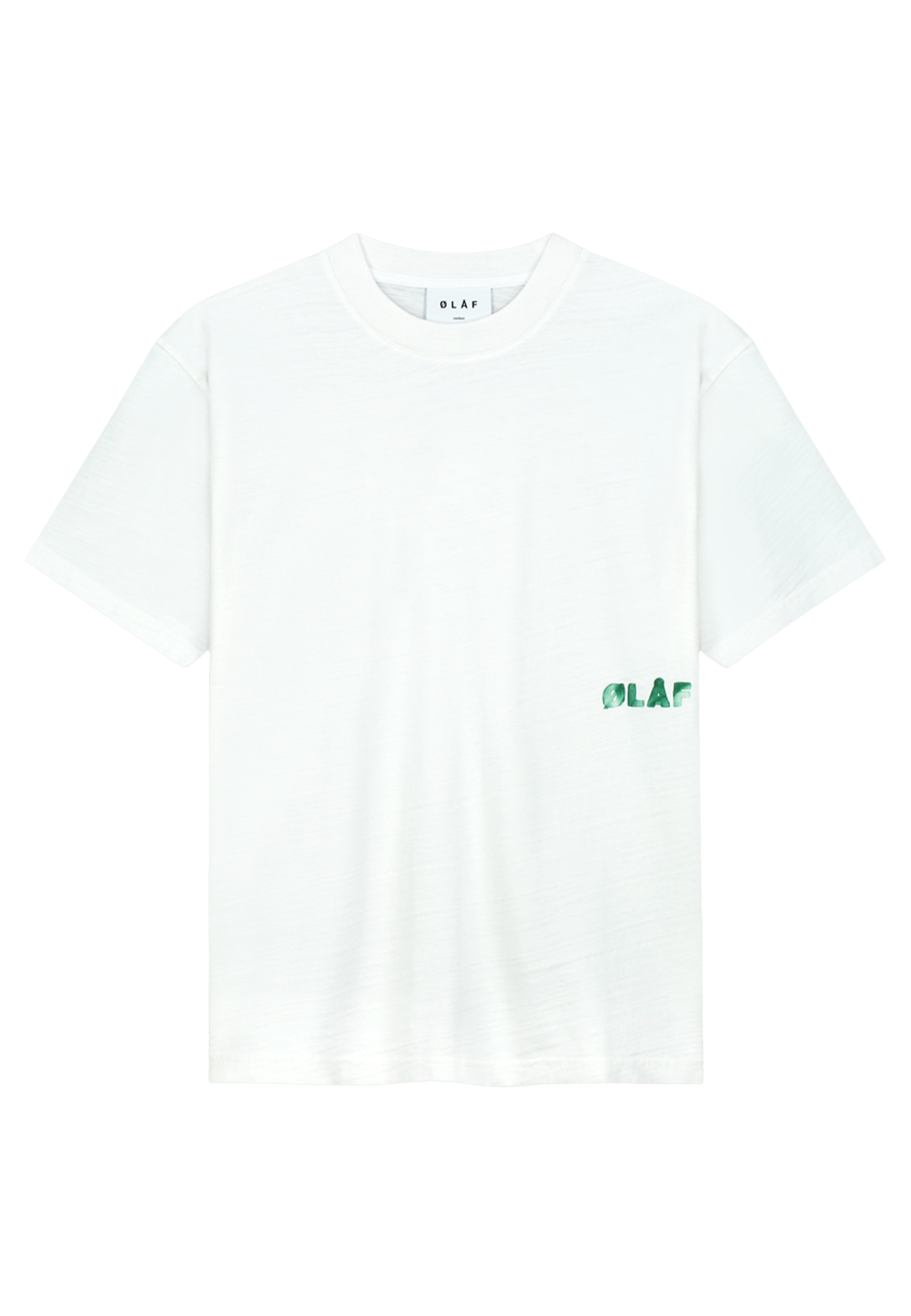 Shirt Wit Watercolor logo slub t-shirts wit