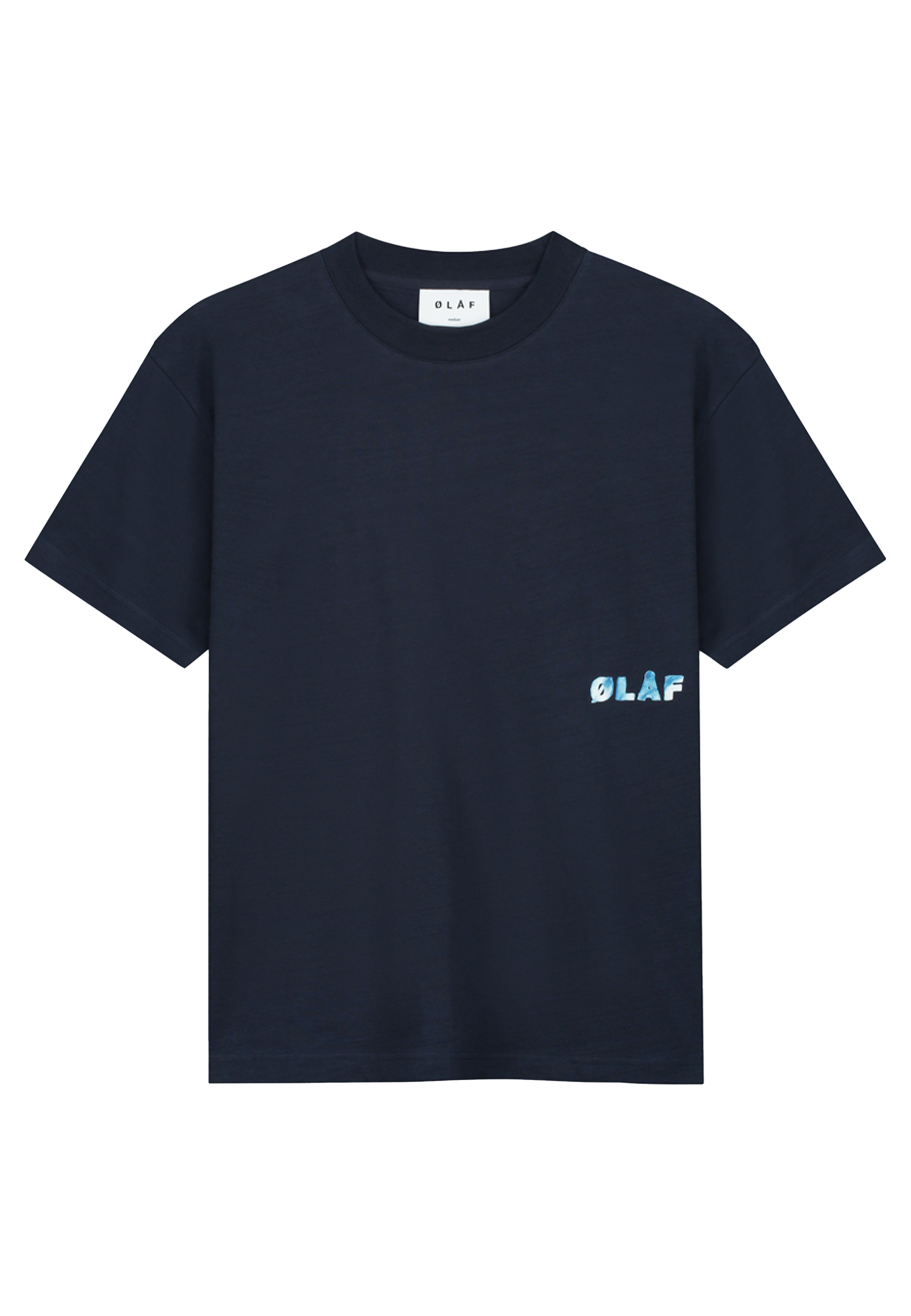 Shirt Donkerblauw Watercolor logo slub t-shirts donkerblauw