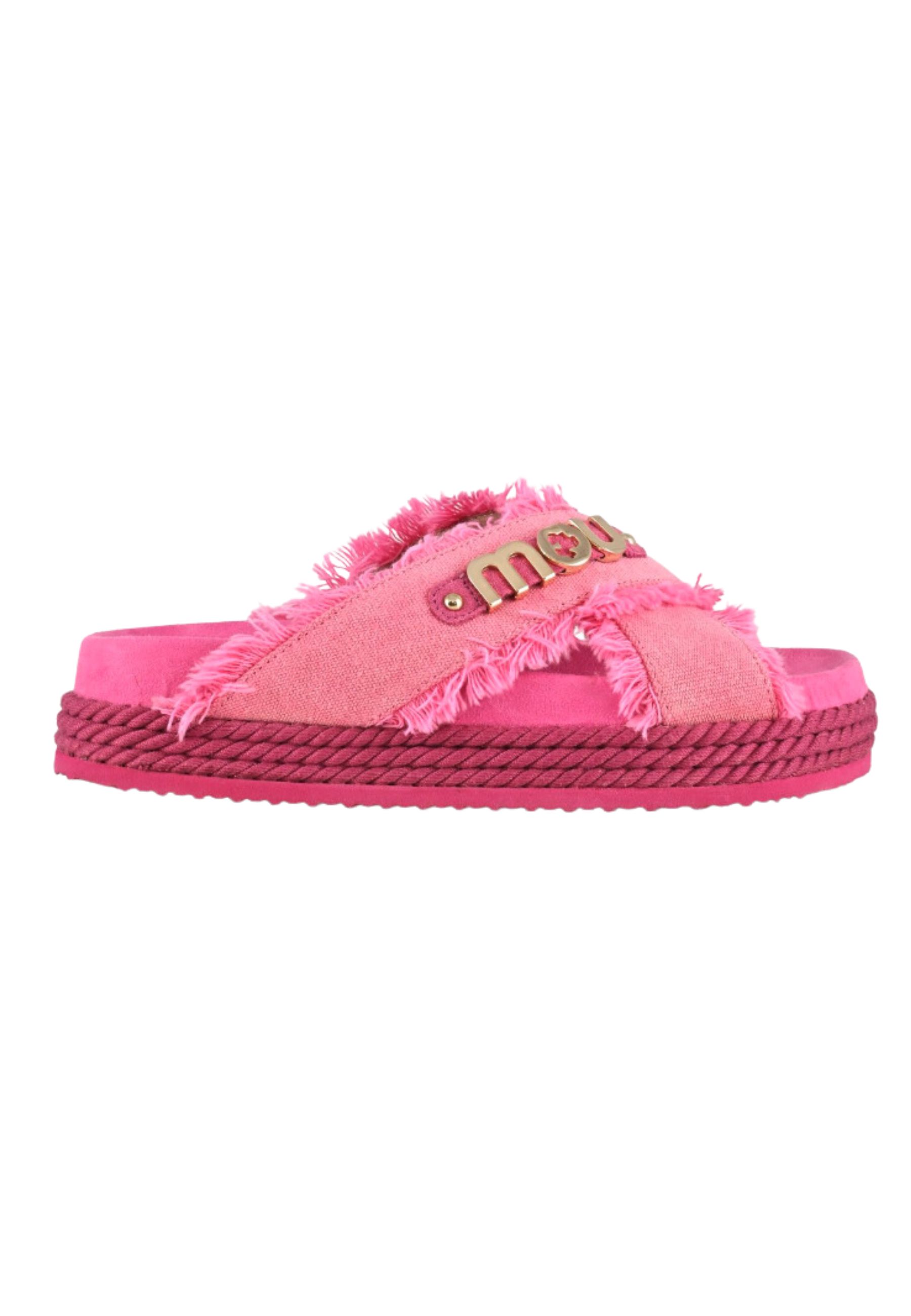 Roze Crisscross slippers roze