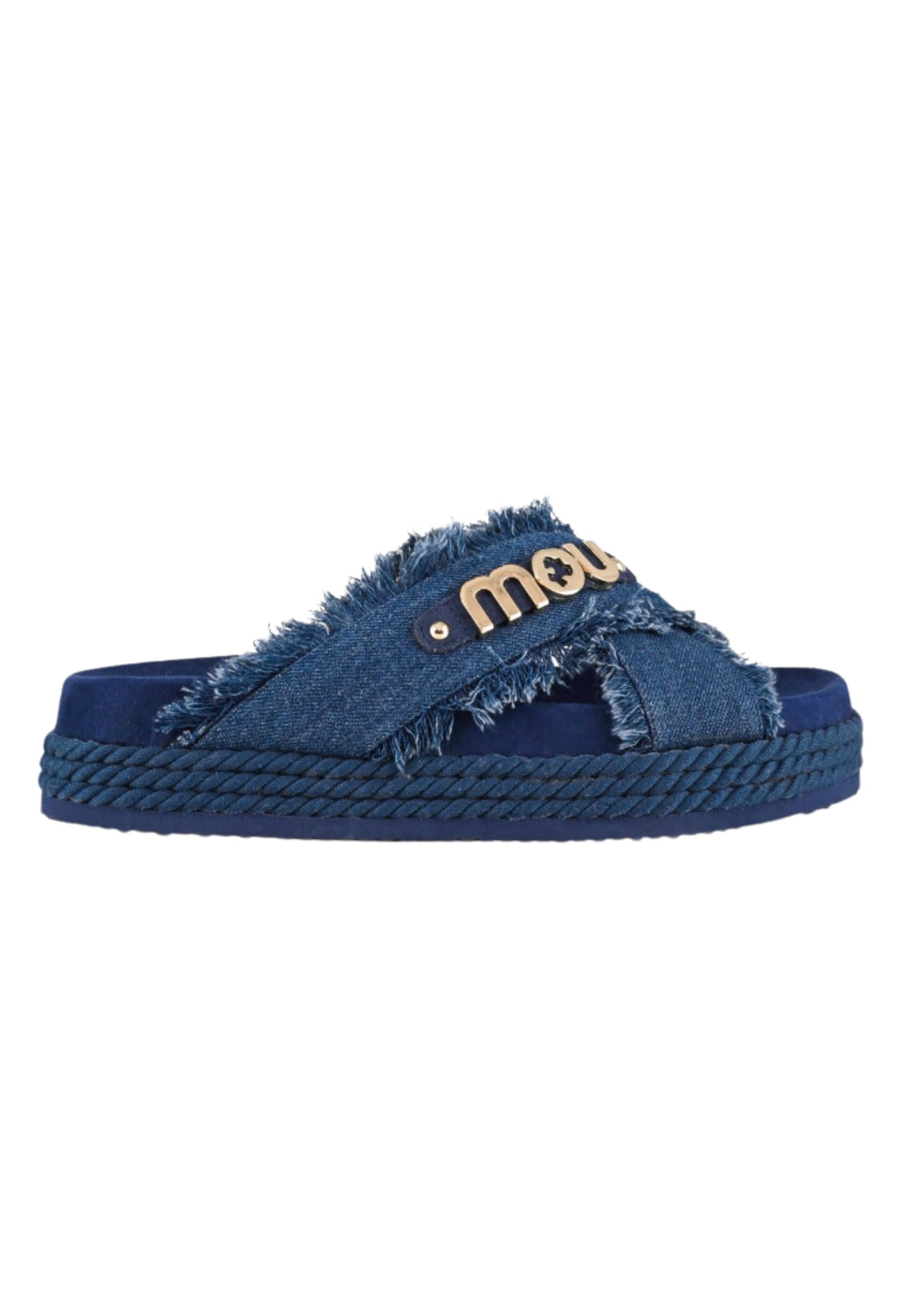 Blauw Crisscross slippers blauw