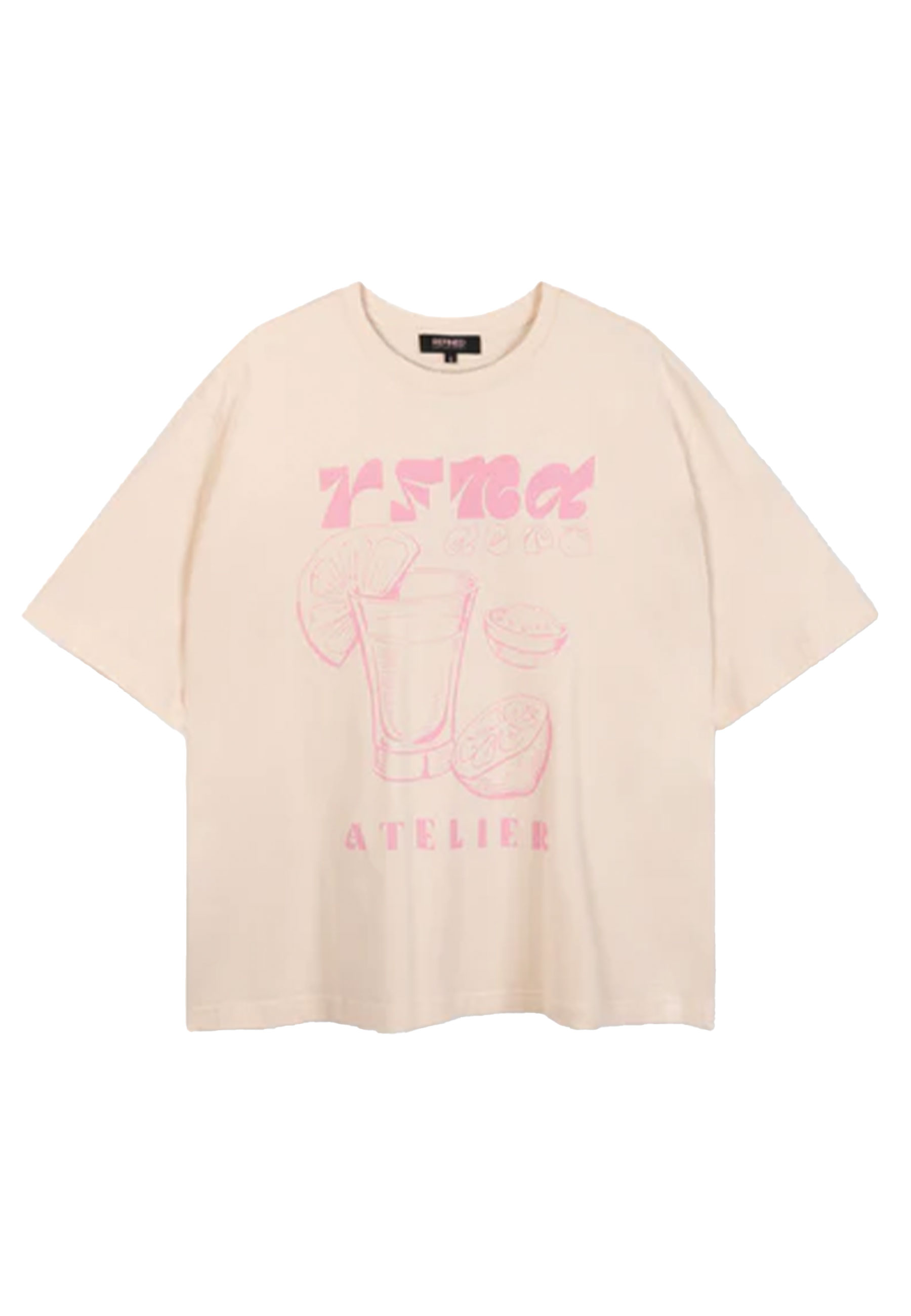Refined Department Oversized RFND t-shirt MAGGY Vintage White - Maat M