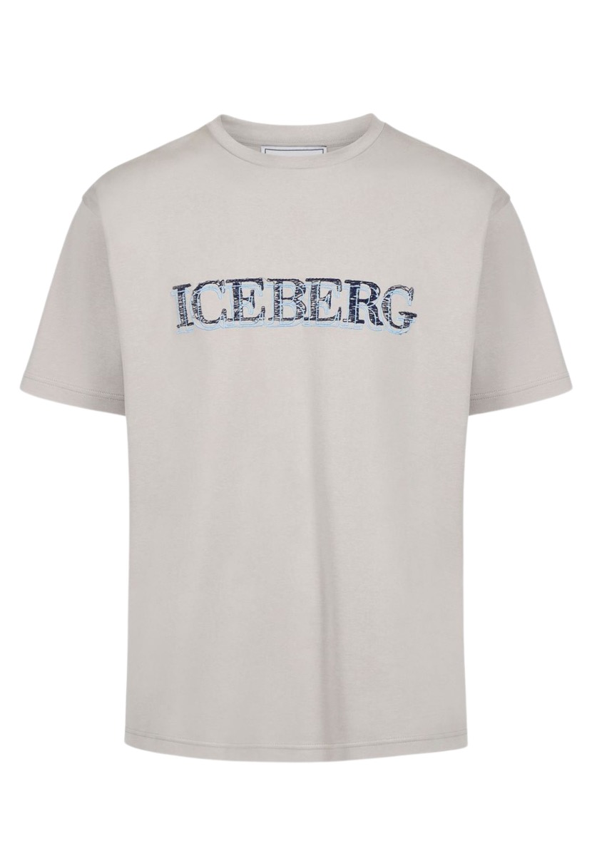 Iceberg Shirt Lichtgrijs maat S t-shirts lichtgrijs