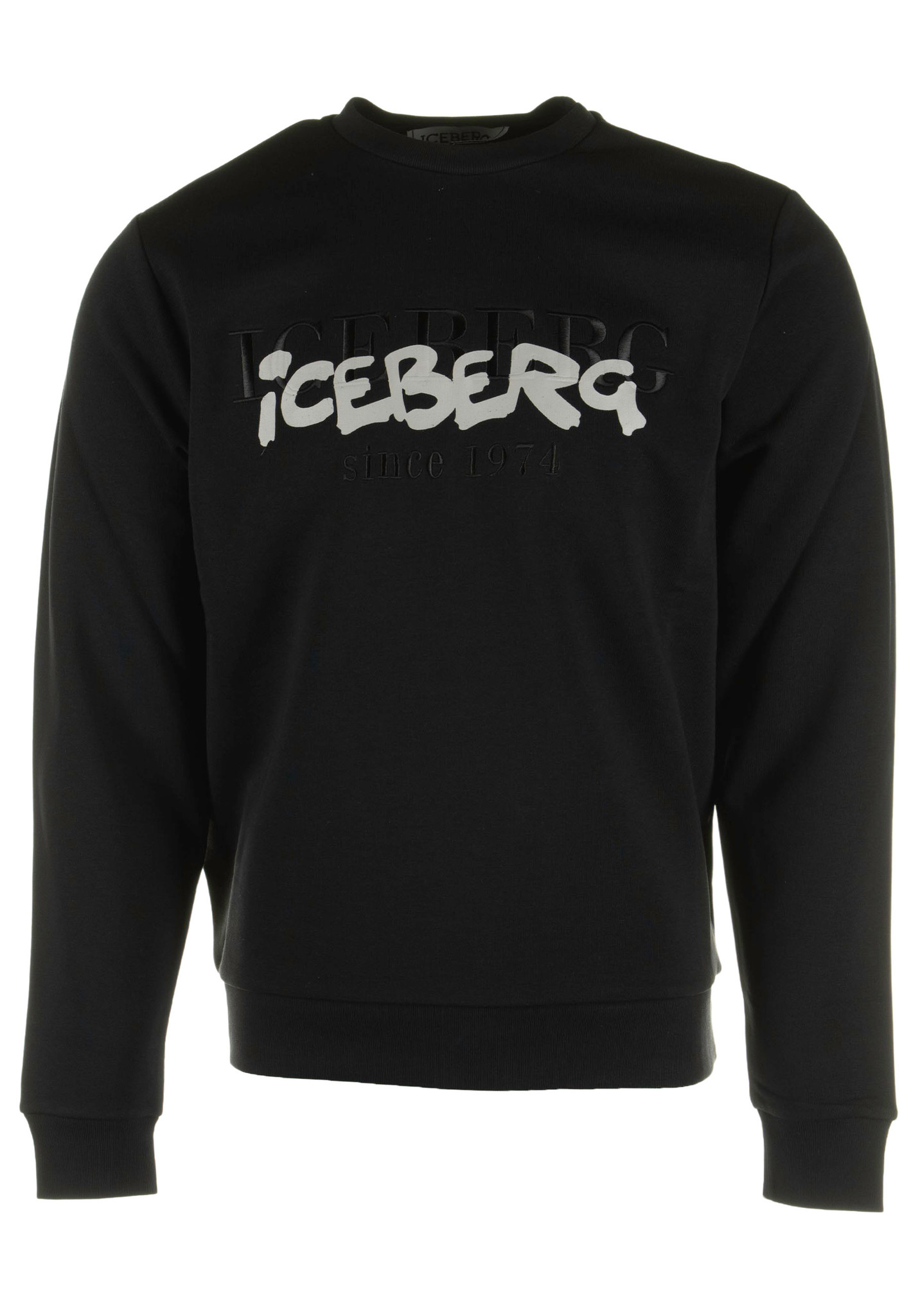 Iceberg Logo Sweater Zwart Heren maat XXL