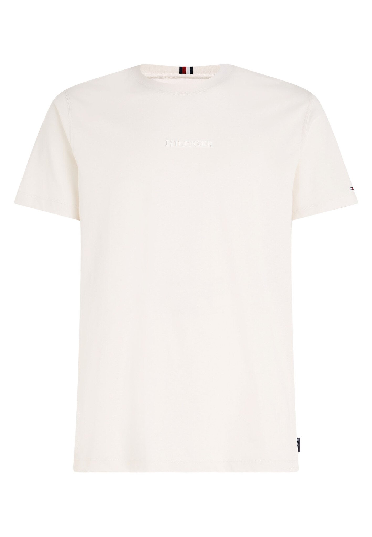 Tommy Hilfiger Monotype-logo T-shirt Ecru Heren maat L
