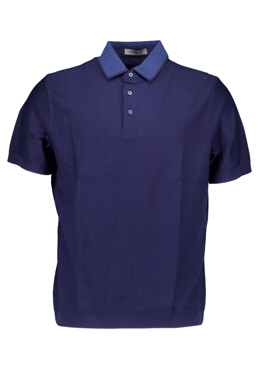 Corneliani Shirt Blauw maat 50 polos blauw