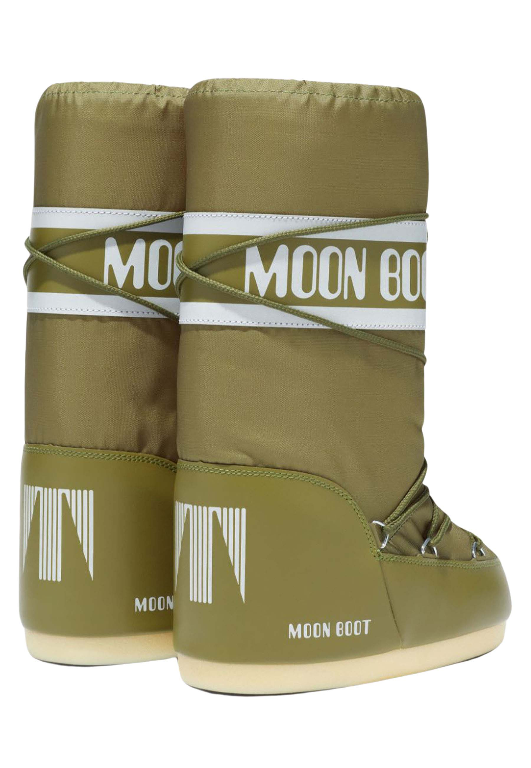 Moon Boot Icon Nylon Snow Boots Khaki Icon Nylon 083