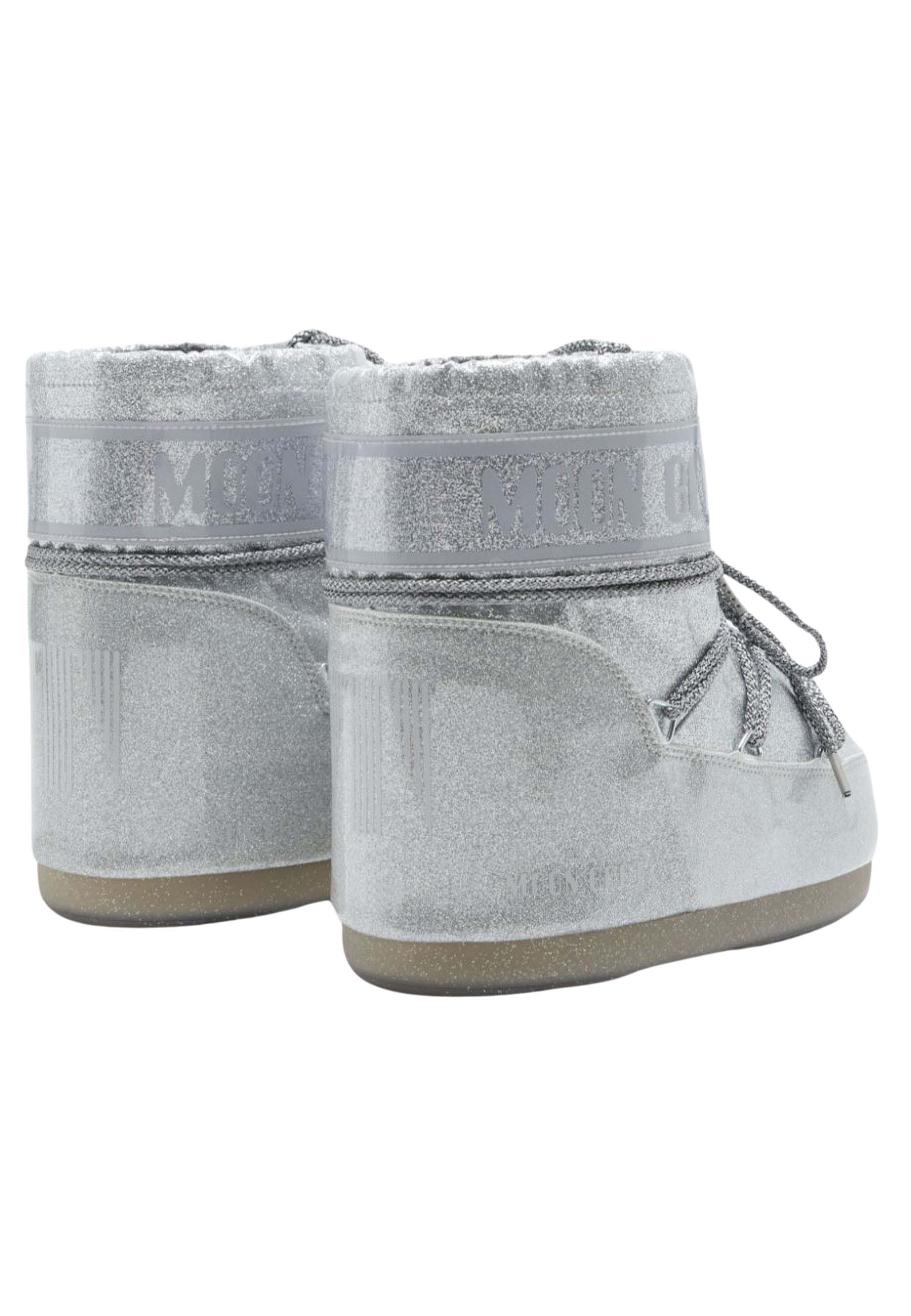 Moon Boot Icon Low Glitter Boots Zilver Icon Low Glitter