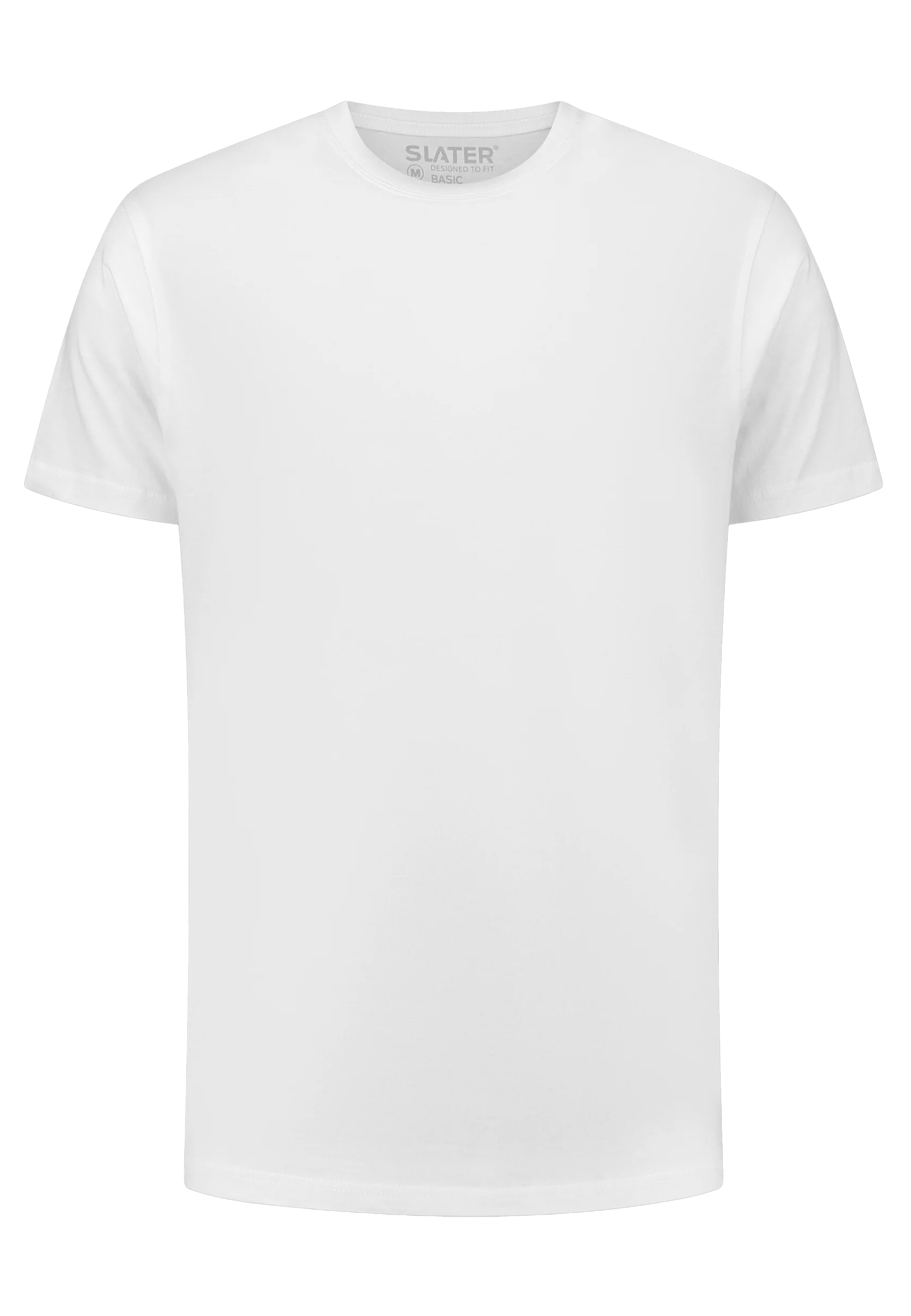 Slater  T-shirts Wit 2500 Basic 2-pack O-neck White