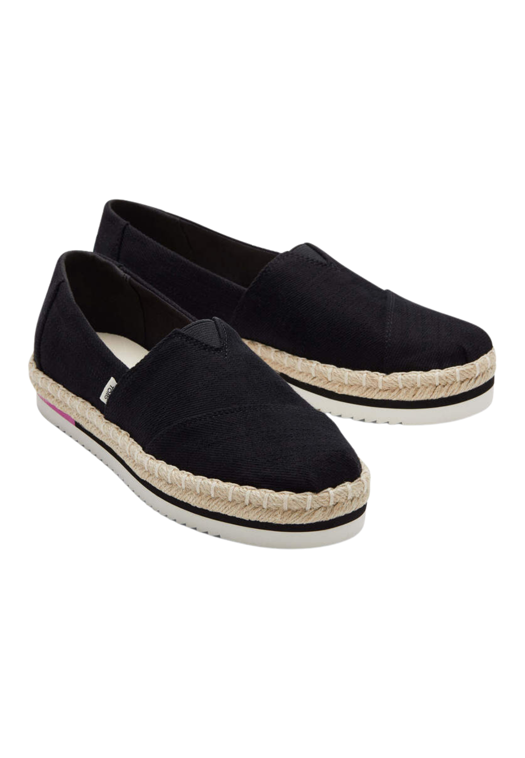 Toms Alpargata Platform Rope Loafers Zwart Alpargata Platform Rope