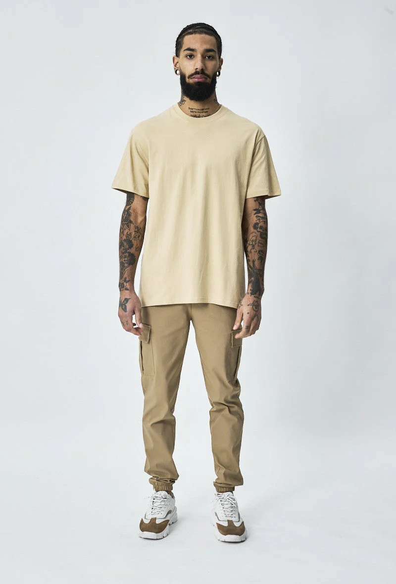 Defaut Paris Premium Basic T-shirt T-shirts Beige Bm1679