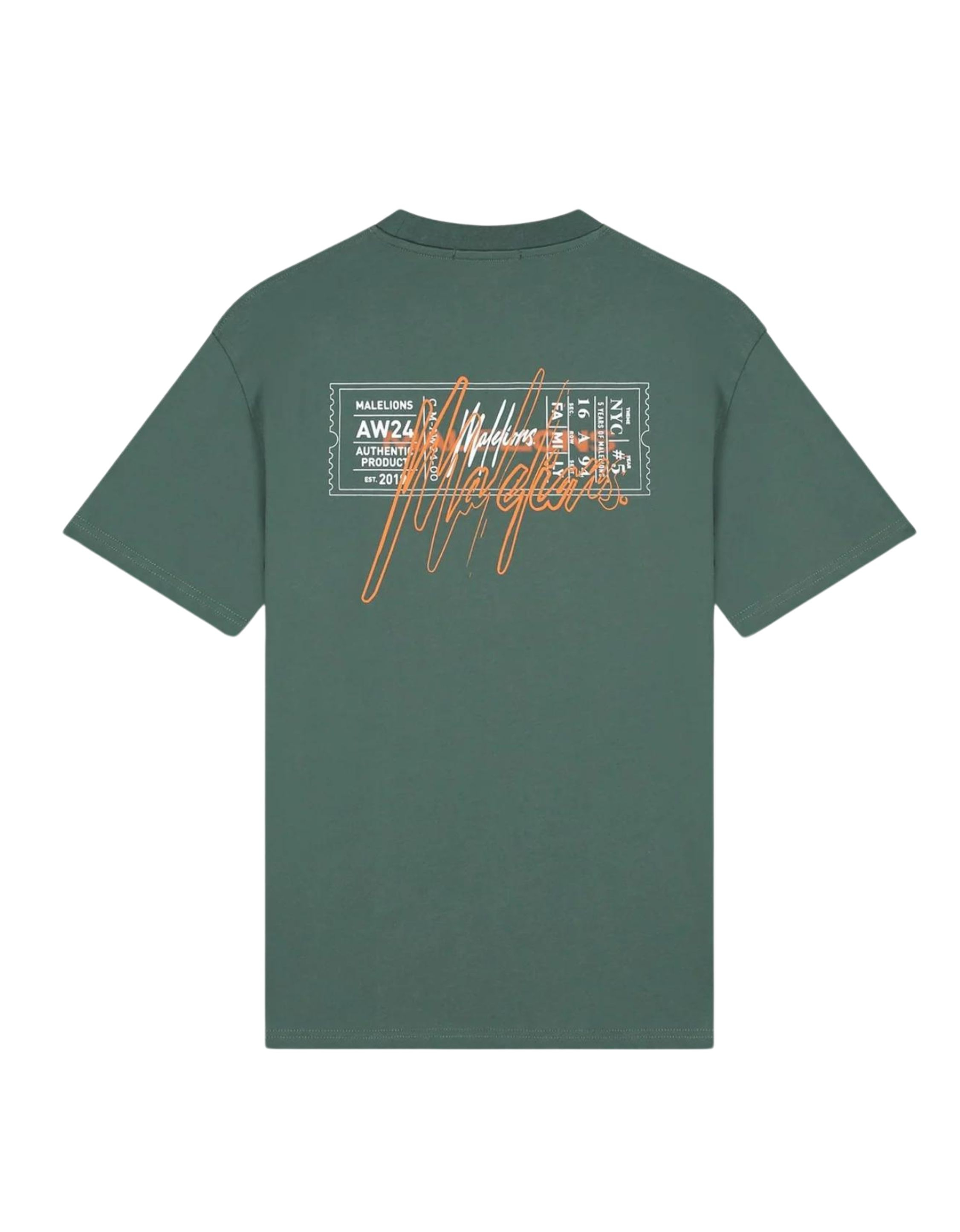 Malelions  T-shirts Donkergroen Mm1-aw24-59