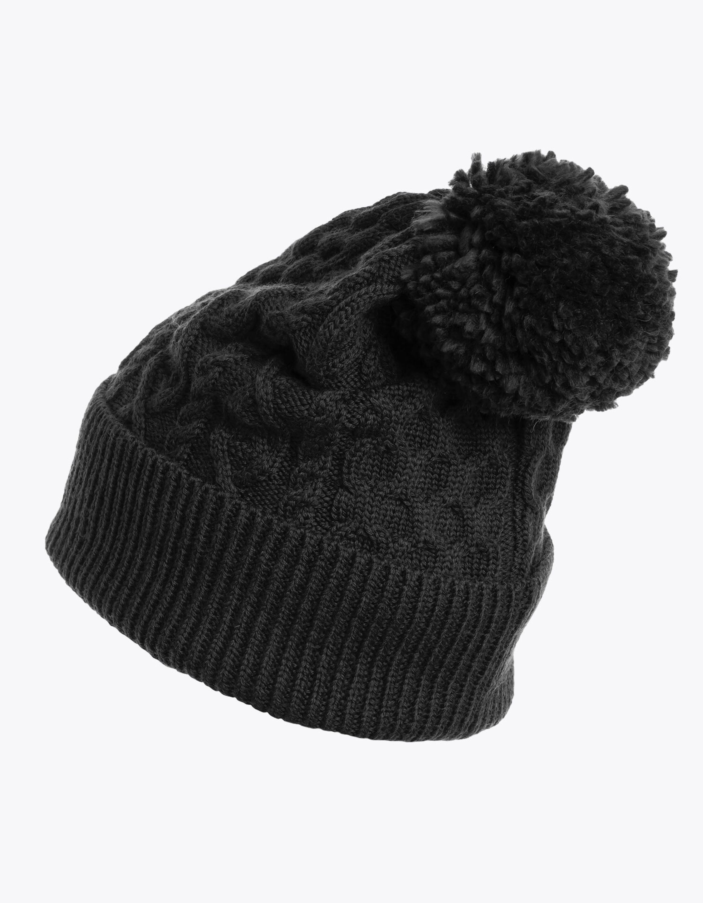 Parajumpers Aran Pom Pom Hat Mutsen Zwart Pahaha05