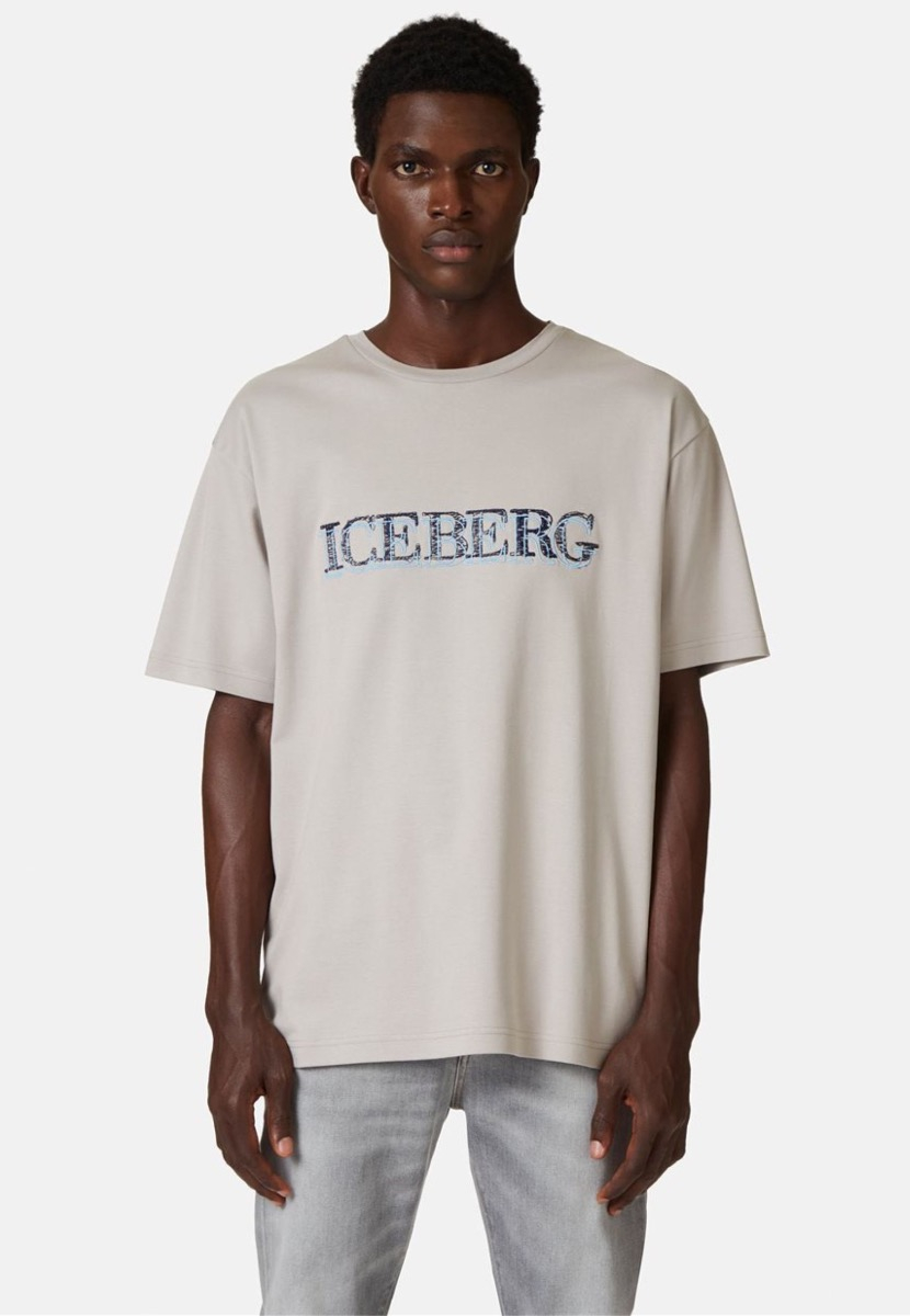 Iceberg  T-shirts Lichtgrijs 24ei1p0f0756307