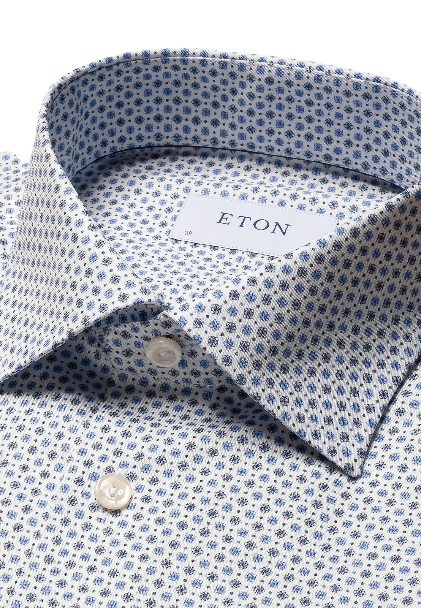 Eton  Lange Mouw Overhemden Blauw 10000 4100 25