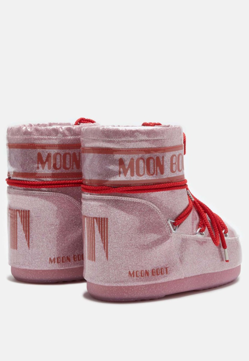 Moon Boot Icon Low Glitter Boots Roze Icon Low Glitter 003