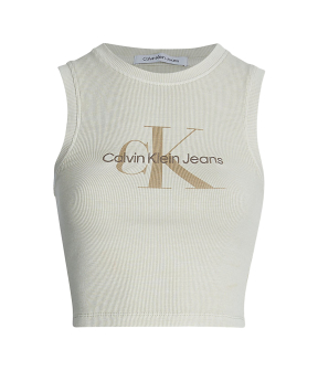 Calvin Klein Monogram Tops Beige J20j221564 Aci