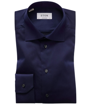 Eton  Lange Mouw Overhemden Blauw 100004645 28