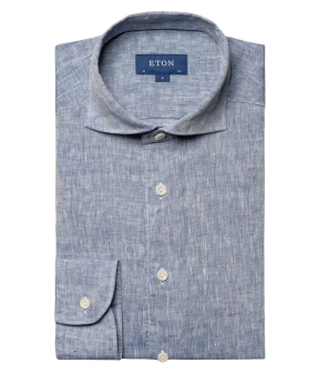 Eton  Lange Mouw Overhemden Blauw 100004420 24