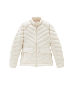 Woolrich Chevron Quilted Gewatteerde Jassen Ecru Cfwwou0776frut2635 8743