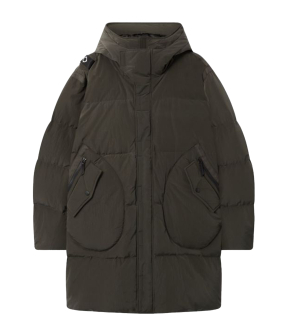 Mastrum Long Down Jackets Groen Mas1584 M306 Oil Slcik