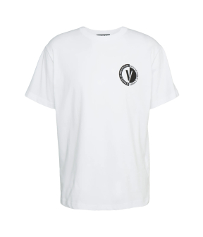 Versace Jeans Emblem T-shirts Wit 75gahg07 Cjoog 003