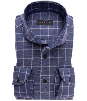 John Miller Tailored Fit Lange Mouw Overhemden Blauw 5140971-190