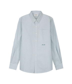 ØlÅf Oxford Stripe Blouses Lichtgroen M160317