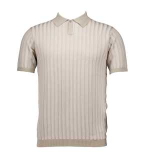 Gentiluomo Jacquard Ss Polos Beige K9110-285