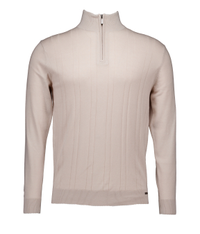 Gentiluomo Turtle Zip Ls Sweaters Beige K9098-272