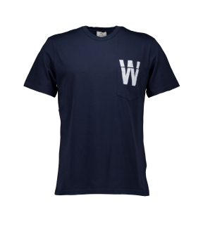 Woolrich Flag T-shirts Donkerblauw Cfwote0122mrut2926