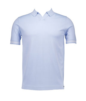 Genti No Buttons Ss Polos Lichtblauw K9118-1260