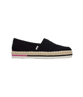 Toms Alpargata Platform Rope Loafers Zwart Alpargata Platform Rope