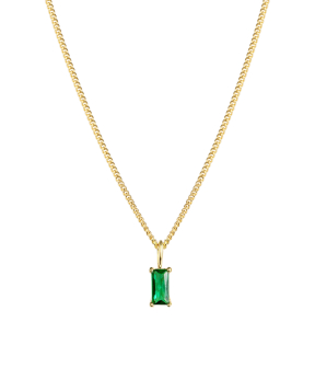 Vedder & Vedder Birthstone Baguette Kettingen Goud May