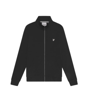 Lyle&scott Diagonal Weave French Terry Zip Through Vesten Zwart Ml2145v