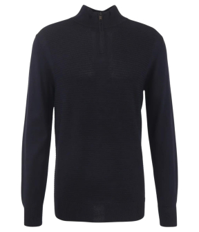 Genti Turtle Zip Ls Truien Donkerblauw K1146-3260