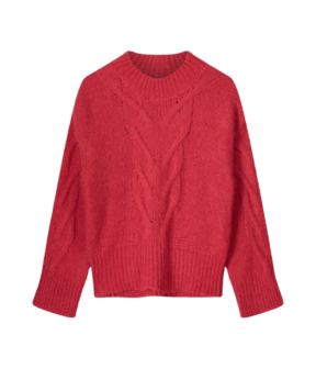 Summum Sweater Big Cable Knit Sweaters Rood 7s5861-8009