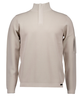 Genti Turtle Zip Ls Truien Beige K1137-3258