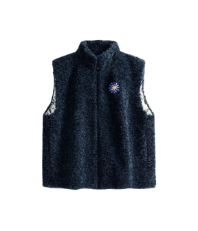 Pom Amsterdam  Gilets Donkerblauw Teddy Love