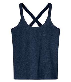 Summum Singlet Crossband Cotton Elastane Basics Singlets Donkerblauw 3s4483-30366