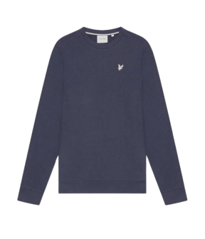 Lyle&scott Diagonal Weave French Sweaters Donkerblauw Ml2143v