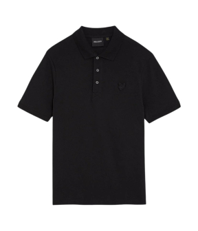 Lyle&scott Tonal Eagle Polo Shirt Polos Zwart Sp400ton