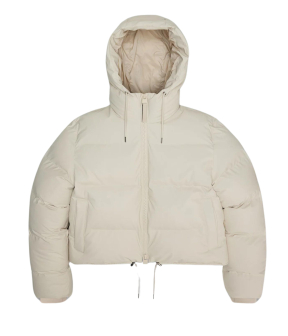 Rains Alta Short Puffer Jacket W3t3 Regenjas Creme 15150