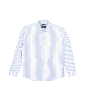 Butcher Of Blue Stevie Stripe Lange Mouw Overhemden Lichtblauw Stevie Stripe Shirt - Shark Blue M2316005