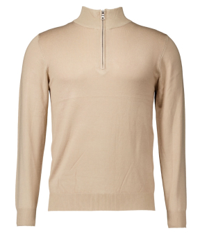 Defaut Paris Knitwear Half-zip Sweater Truien Beige M606