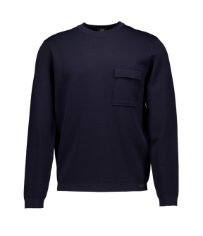 Genti Round Ls Truien Donkerblauw K9112-1258