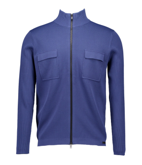 Genti Cardigan Zip Ls Vesten Blauw K9114-1258